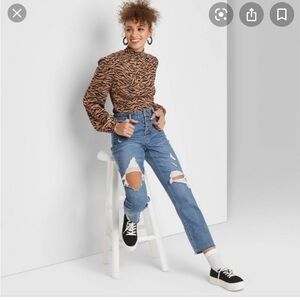 Wild fable high rise straight ankle jeans